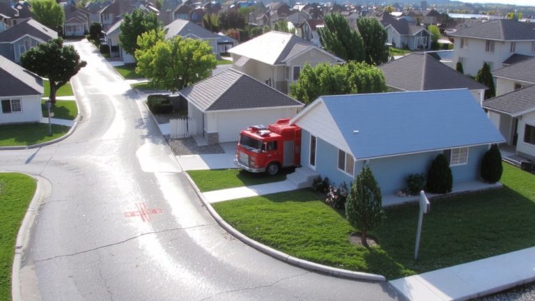 american suburbs shaped lego design