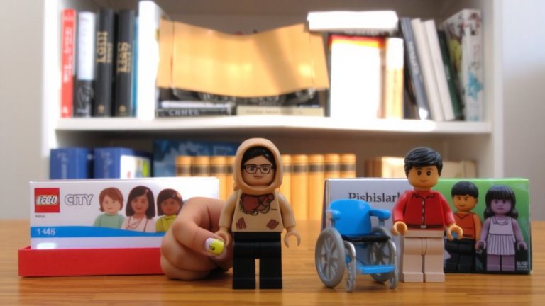 diverse lego minifigure selection