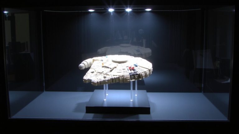 lego display cases and lighting