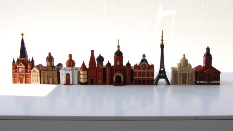 miniature brick landmarks worldwide